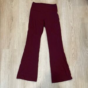 Lululemon Size 6 Burgundy Flared Yoga Pants